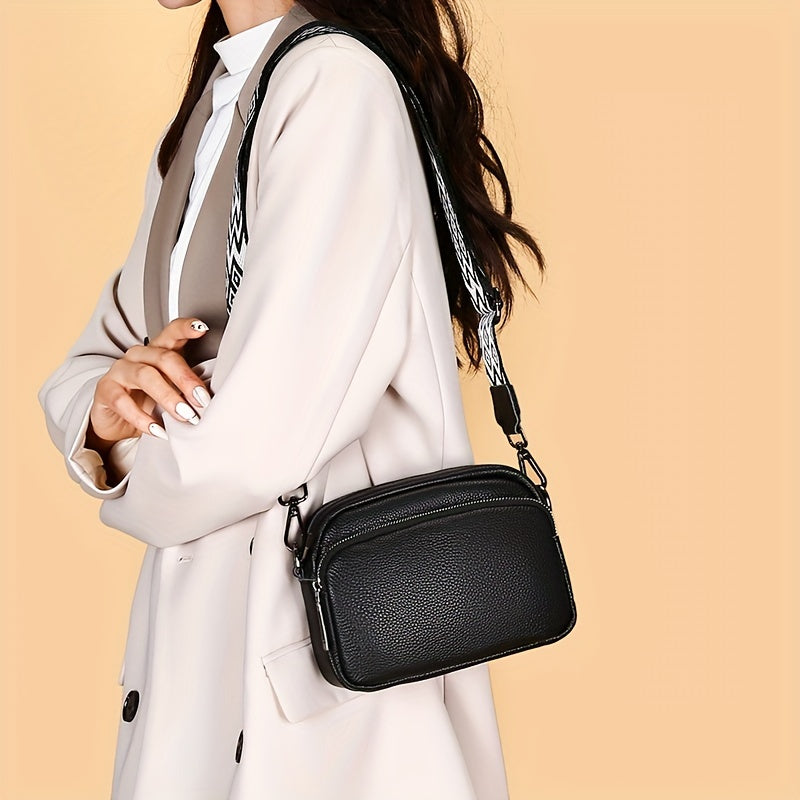 Octávia™ | Classic Leather Zipper Bag