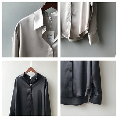 Nara | Solid Color Lapel Shirt