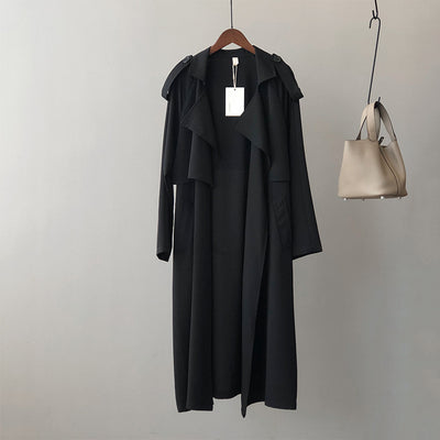 Clarisse | Retro British-Style Long Windbreaker