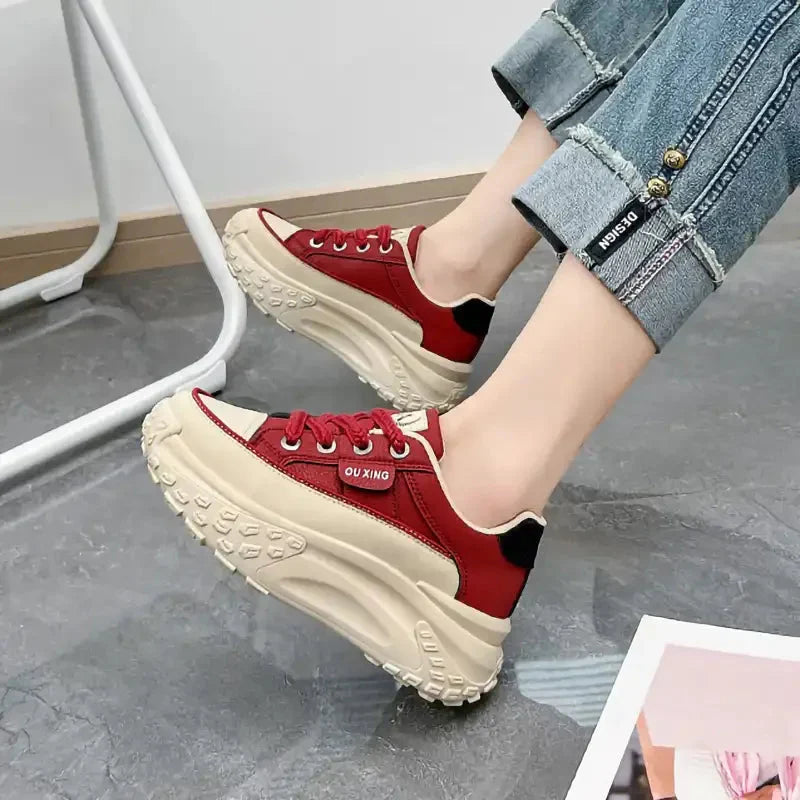 Conver | Women's Soft Platform All-Match Walking Shoes