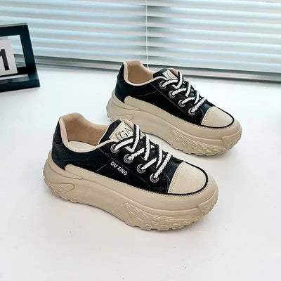 Conver | Women's Soft Platform All-Match Walking Shoes