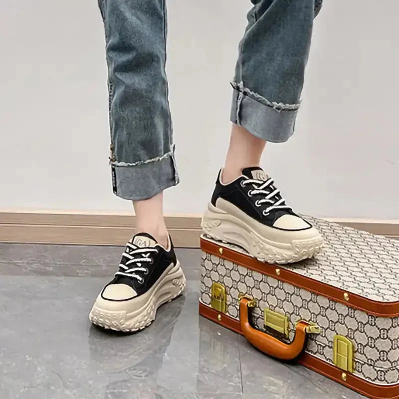 Conver | Women's Soft Platform All-Match Walking Shoes