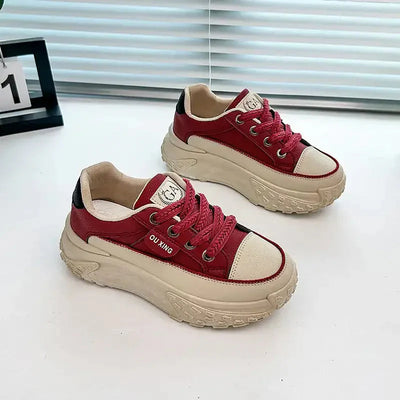 Conver | Women's Soft Platform All-Match Walking Shoes