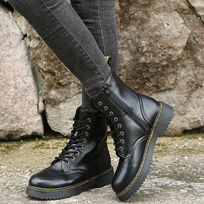 Jalessa | Comfortable Boots with Laces and Zipper