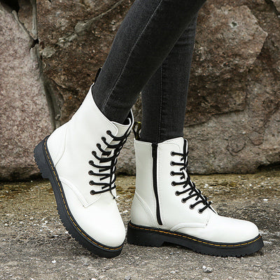 Jalessa | Comfortable Boots with Laces and Zipper