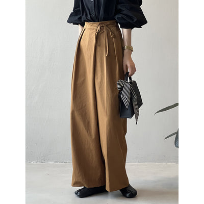 Elise - Elegant Wide-Leg Pleated Pants