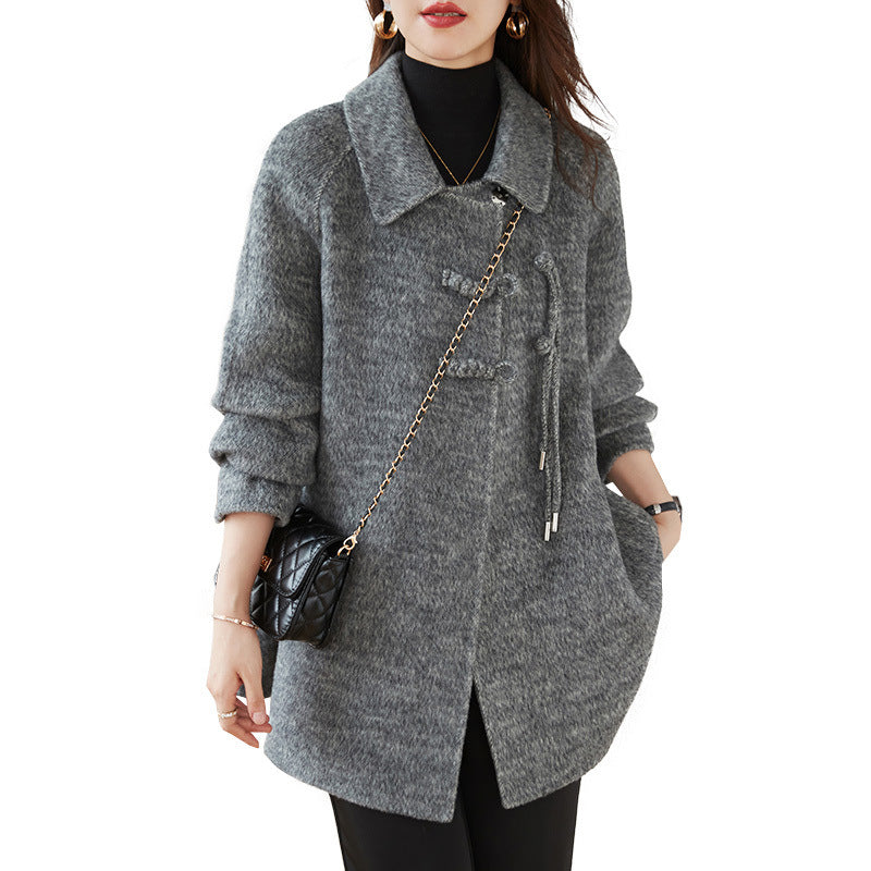 Aurélie™ | Chic Woolen Toggle Coat