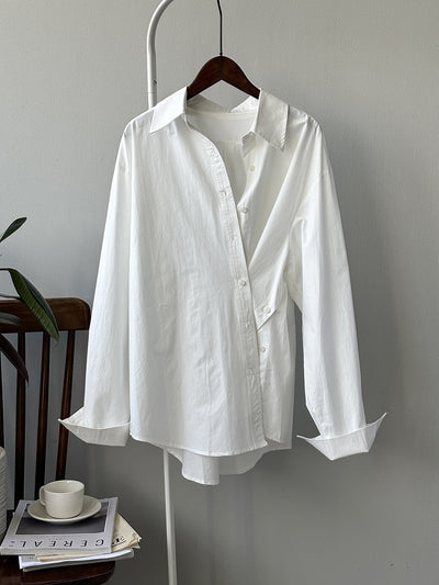 Elira | Irregular Side-Slit Button Shirt