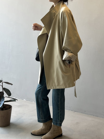 Khaki Trench Spring Jacket For Women