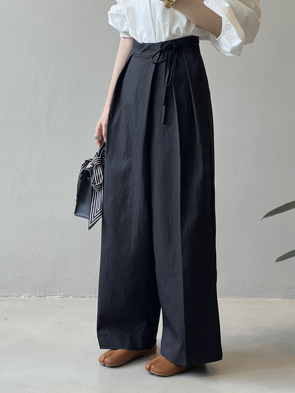 Elise - Elegant Wide-Leg Pleated Pants
