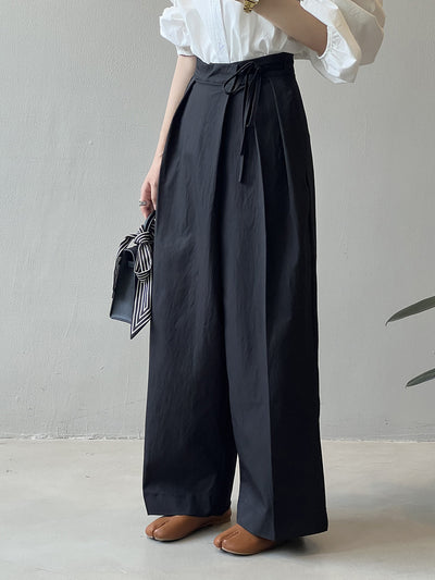 Elise - Elegant Wide-Leg Pleated Pants