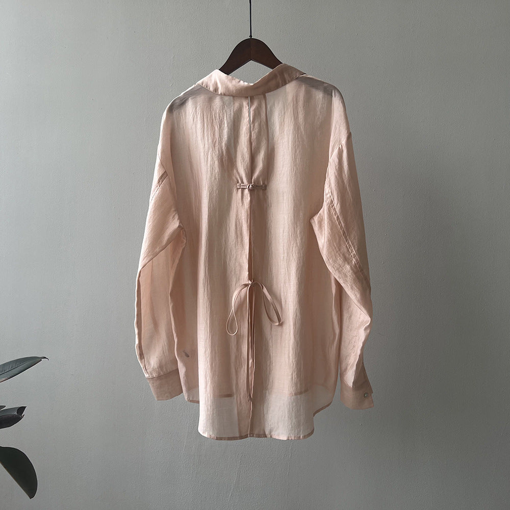 Lea - Lightweight Tie-Back Blouse