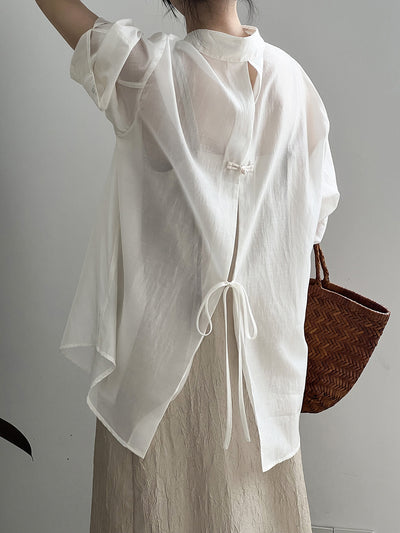 Lea - Lightweight Tie-Back Blouse