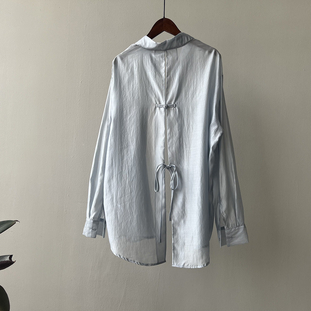 Lea - Lightweight Tie-Back Blouse