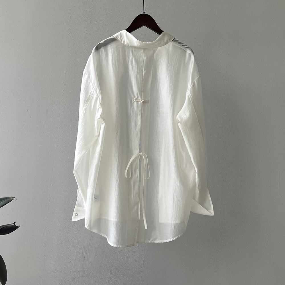Lea - Lightweight Tie-Back Blouse