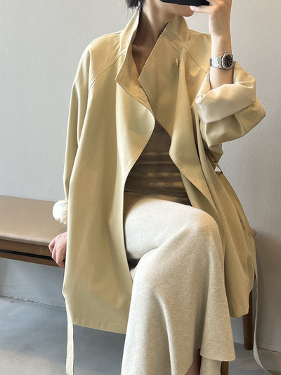 Khaki Trench Spring Jacket For Women
