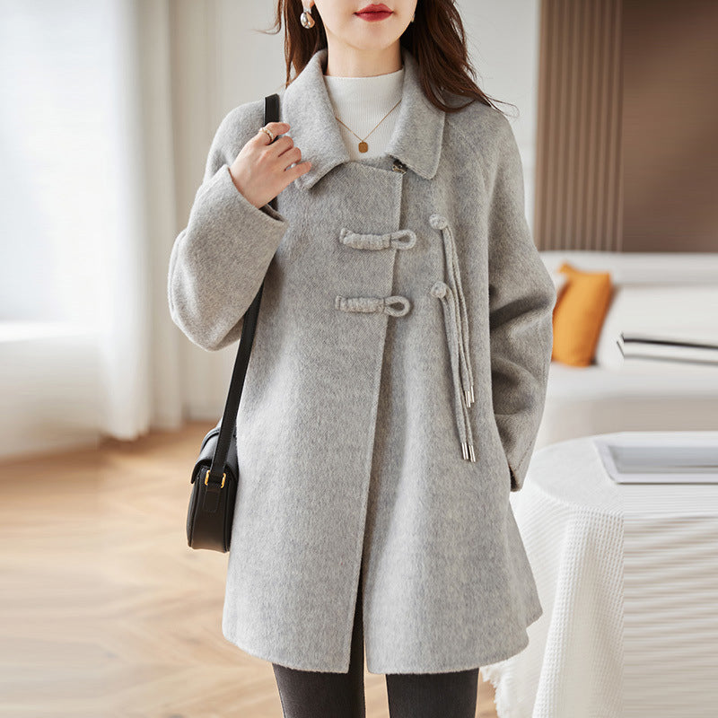 Aurélie™ | Chic Woolen Toggle Coat