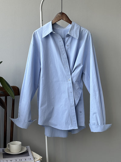 Elira | Irregular Side-Slit Button Shirt