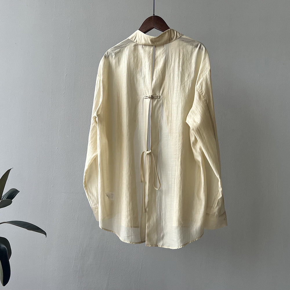 Lea - Lightweight Tie-Back Blouse