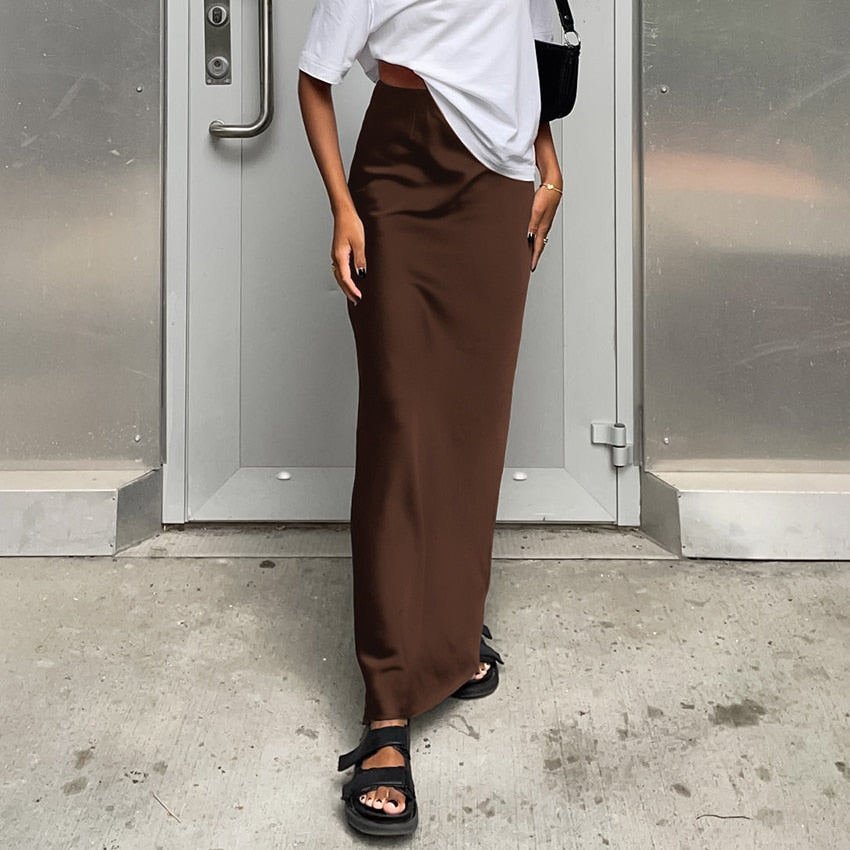 JULIA SATIN SKIRT