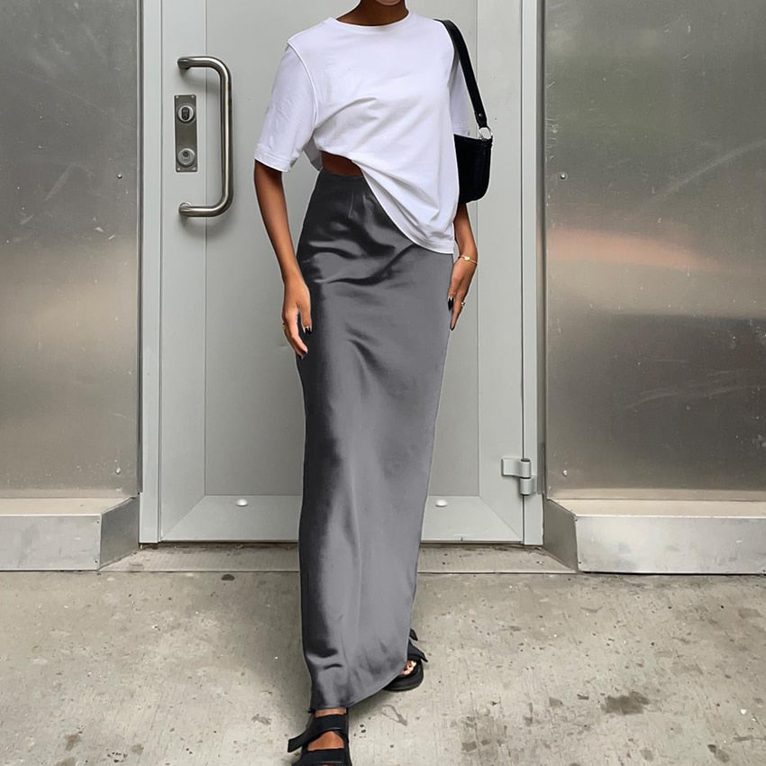 JULIA SATIN SKIRT