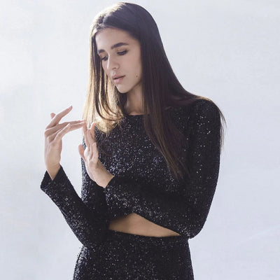 SPARKLE MIDI SKIRT