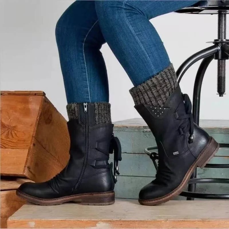PREMIUM waterproof boots with zipper up to the middle of the calf