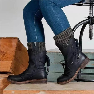PREMIUM waterproof boots with zipper up to the middle of the calf