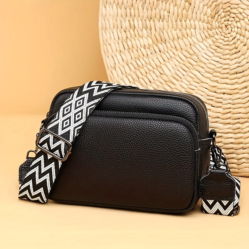 Octávia™ | Classic Leather Zipper Bag