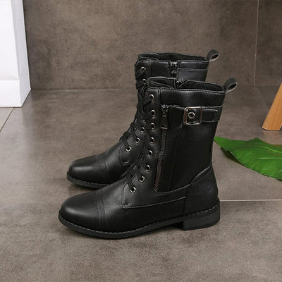Limited-Time Offer: 50% OFF – Orthopedic Women's Boots with Round Toe and Side Zipper