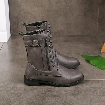 Limited-Time Offer: 50% OFF – Orthopedic Women's Boots with Round Toe and Side Zipper