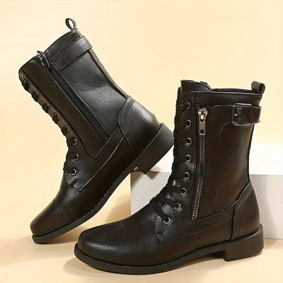 Limited-Time Offer: 50% OFF – Orthopedic Women's Boots with Round Toe and Side Zipper
